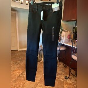 New York & Company Double Dyed Black Super Skinny Jeans - Stretch Slim Fit NWT